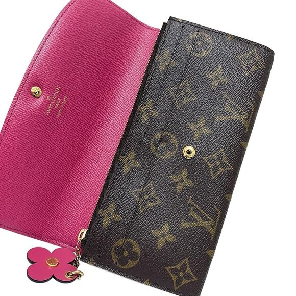 Louis Vuitton Long Wallet Monogram Portefeuille Emily M64202 Hot Pink - Picture 3 of 5